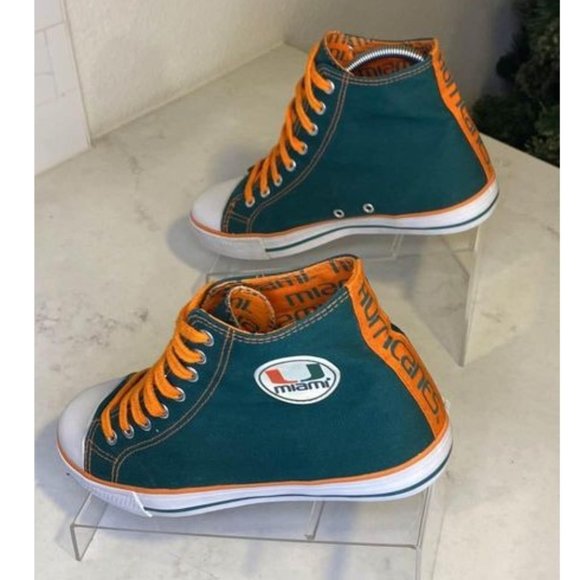 Miami Hurricanes High Top Sneakers - Women's Size 7 - Picture 5 of 8